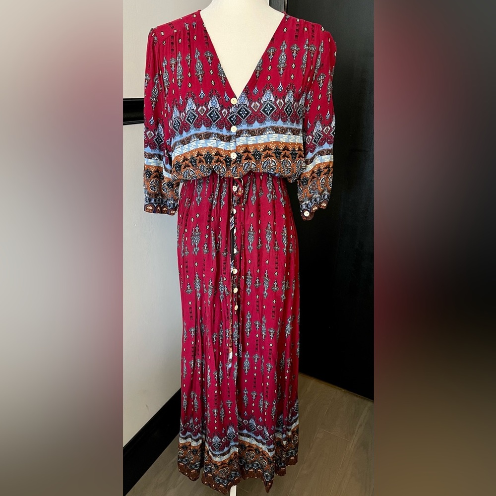 Boho Print Maxi Dress